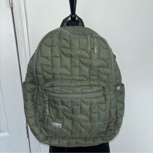 FIGS Green Quilted Women's Backpack